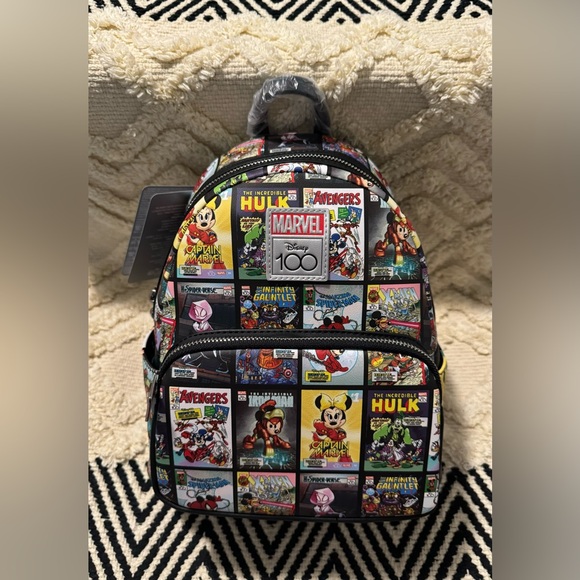 Loungefly Handbags - NWT Mickey and Gang/Marvel Loungefly Mini Backpack – Disney 100 Edition